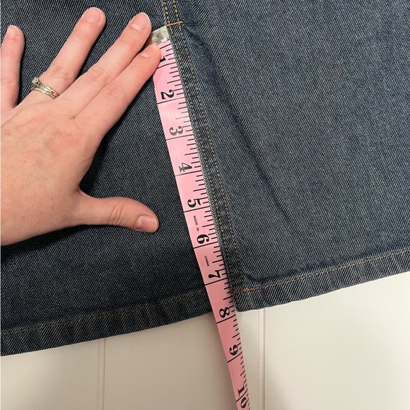 J. Crew Knee Length Denim Pencil Skirt Sz 4 - Picture 7 of 8